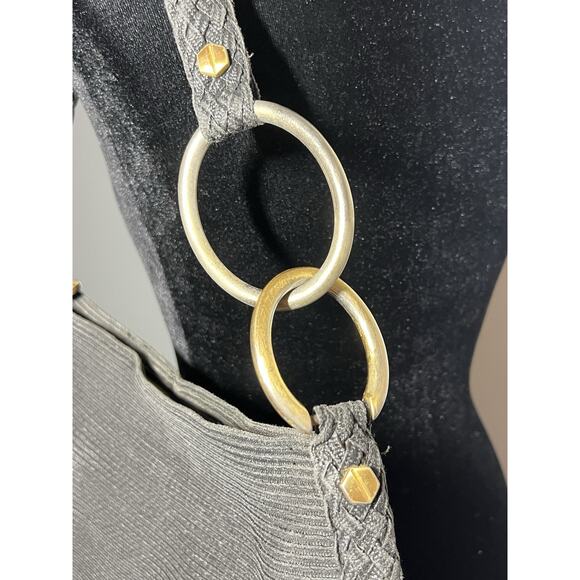 Eric Javits Light Black Woven Squishee Shopper Shoulder Handbag Tote Satchel - Picture 3 of 8